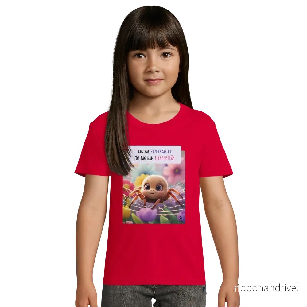 ECO Friendly T-shirt - Jag har superkrafter för jag kan teckenspråk