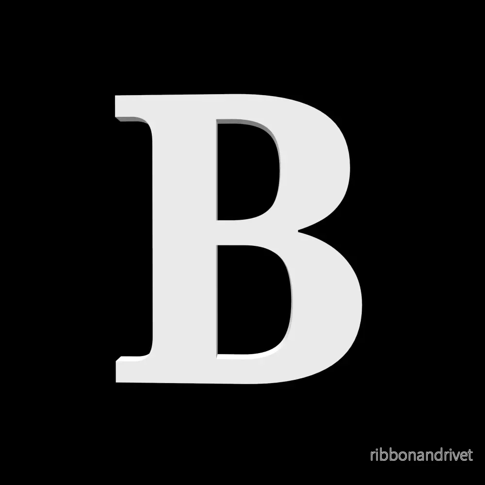 Husbokstav B - Noto Serif - 170mm hög - 10mm djup