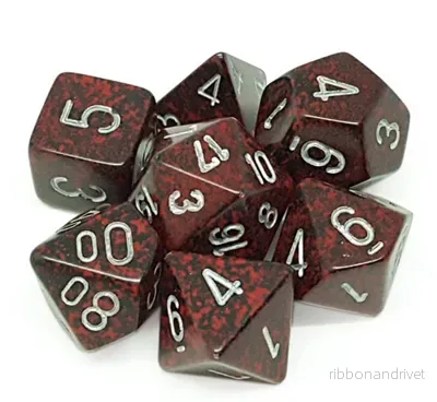 Chessex Speckled Polyhedral 7-Die Set - Silver Volcano - Bild 3