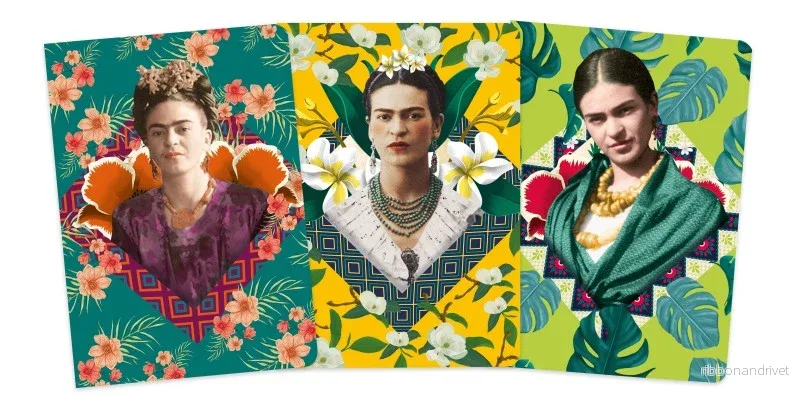 Anteckningsböcker Midi 3-pack – Frida Kahlo (Flame Tree) - Bild 3