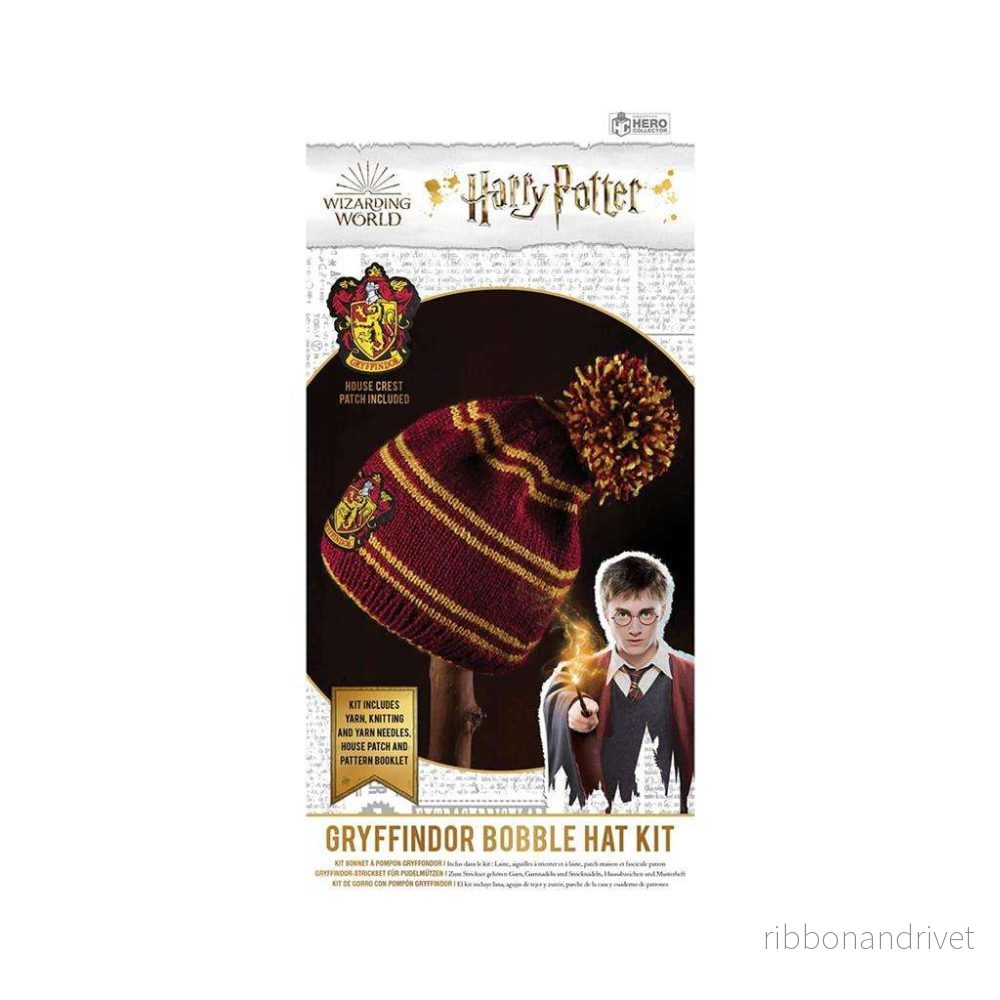 Harry Potter – Bobble Hat Knitting Set – Gryffindor Harry Potter – Bobble Hat Knitting Set – Gryffindor