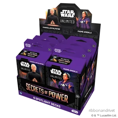 FFG – Star Wars: Unlimited – Secrets of Power Spotlight Deck Display (6 Decks) FFG – Star Wars: Unlimited – Secrets of Power Spotlight Deck Display (6 Decks)