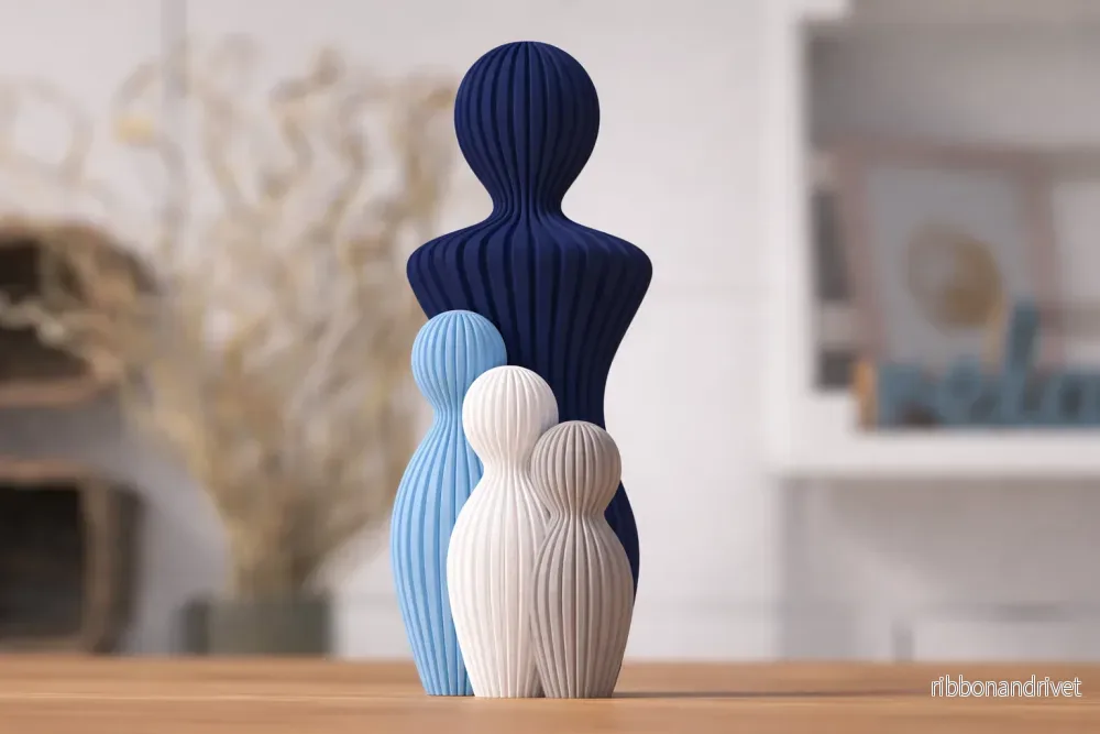 Mors dag-skulptur med 3 barn - Bild 2