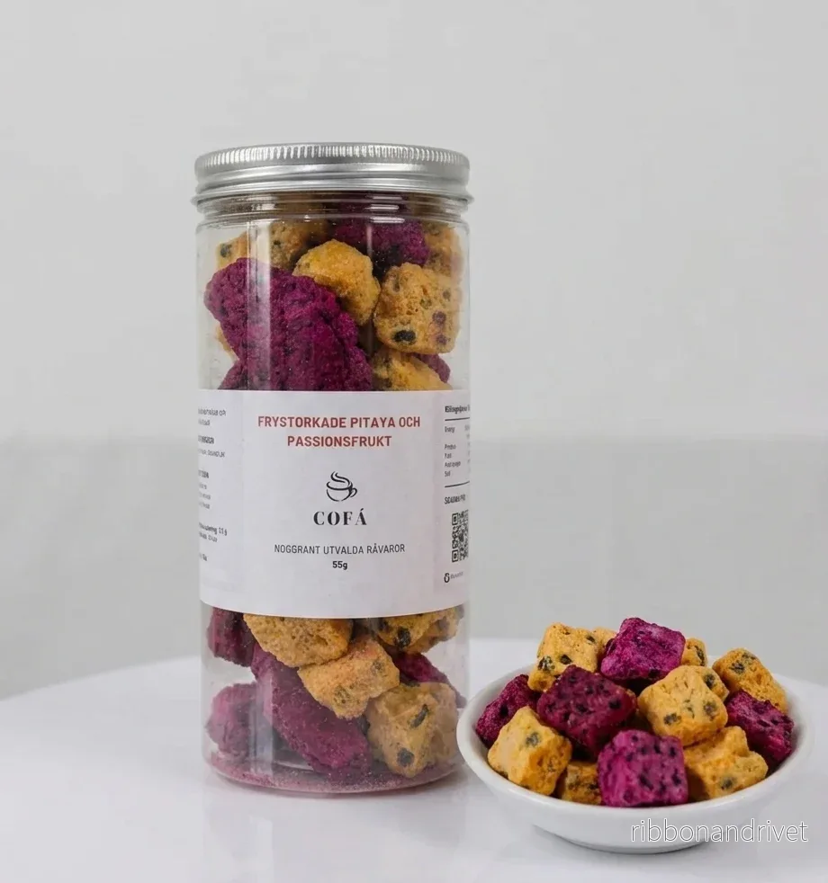 Frystorkad pitaya och passionsfrukt – 55g Frystorkad pitaya och passionsfrukt – 55g