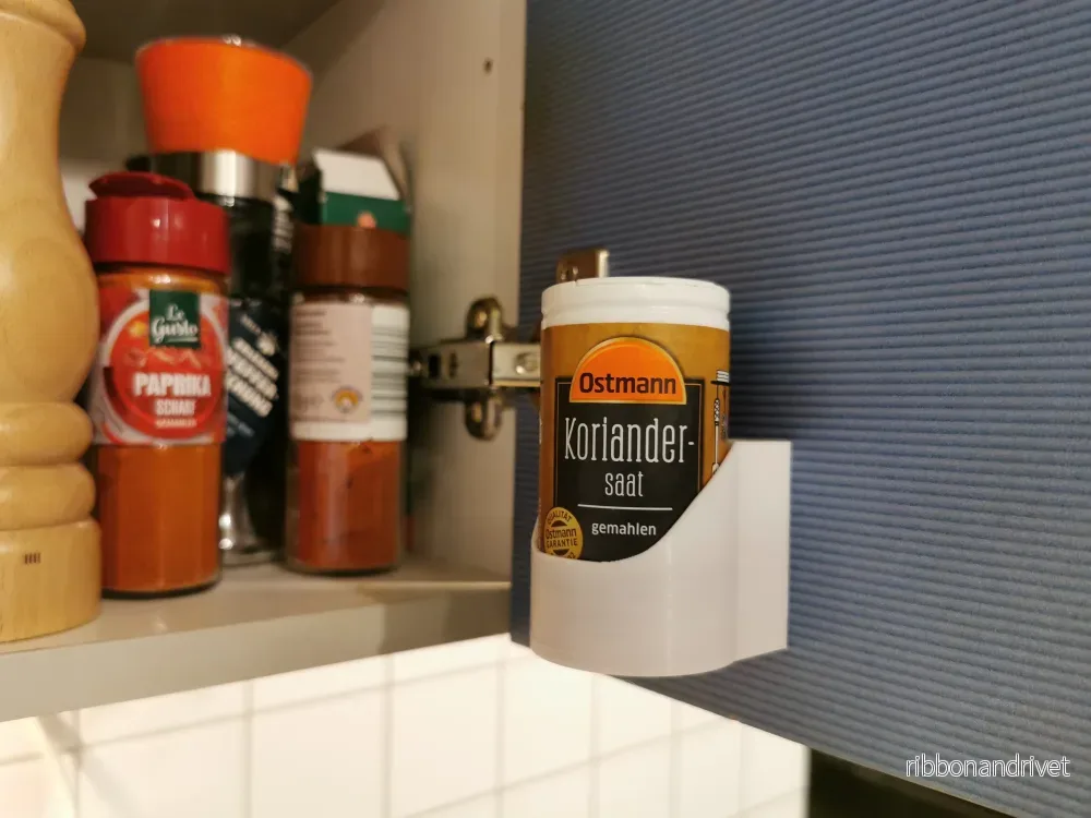 Väggmonterad kryddhylla för Ostmann och liknande glas