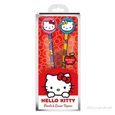 Hello Kitty (Sisters) Blyertspennor och Toppers 2-Pack - Bild 2