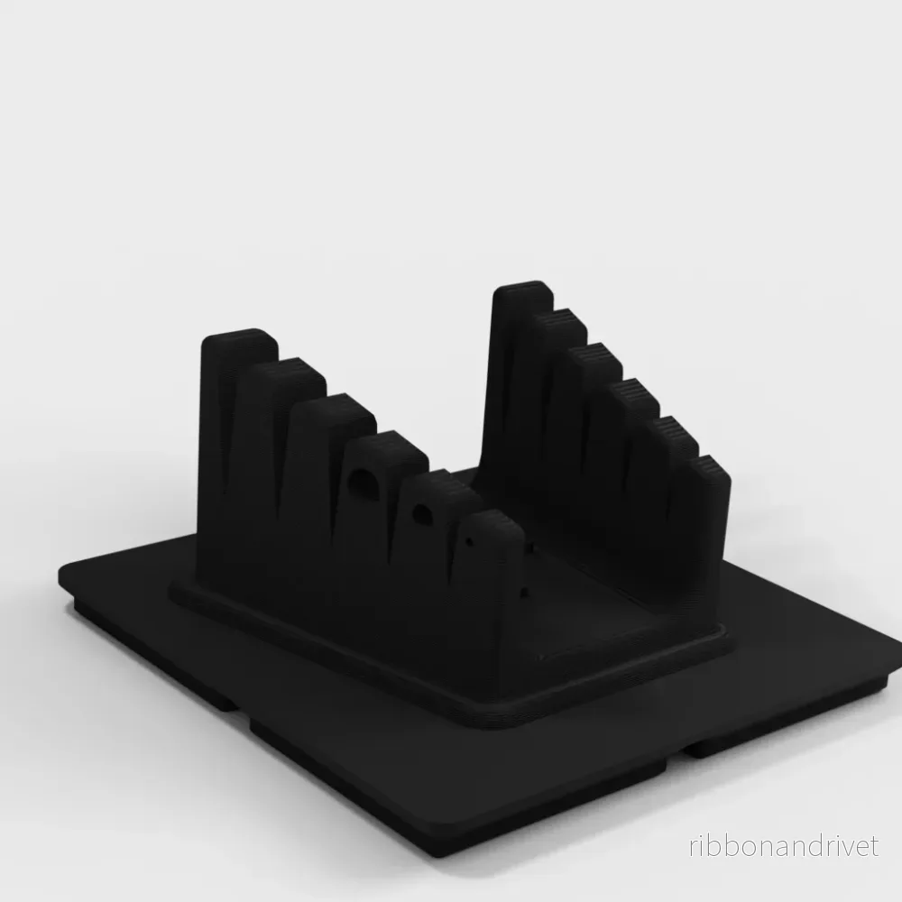 Lödfingrar med kabelhållare – 2x2 Gridfinity-bas - Bild 2