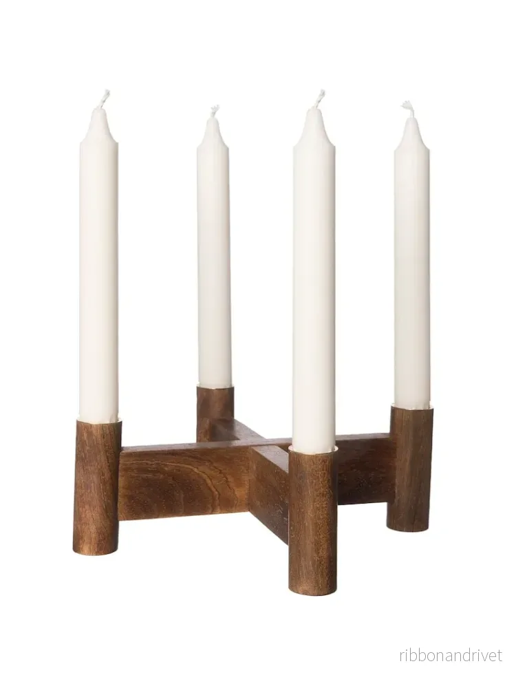 ERNST Adventsljusstake MÖRKT TRÄ - Bild 2