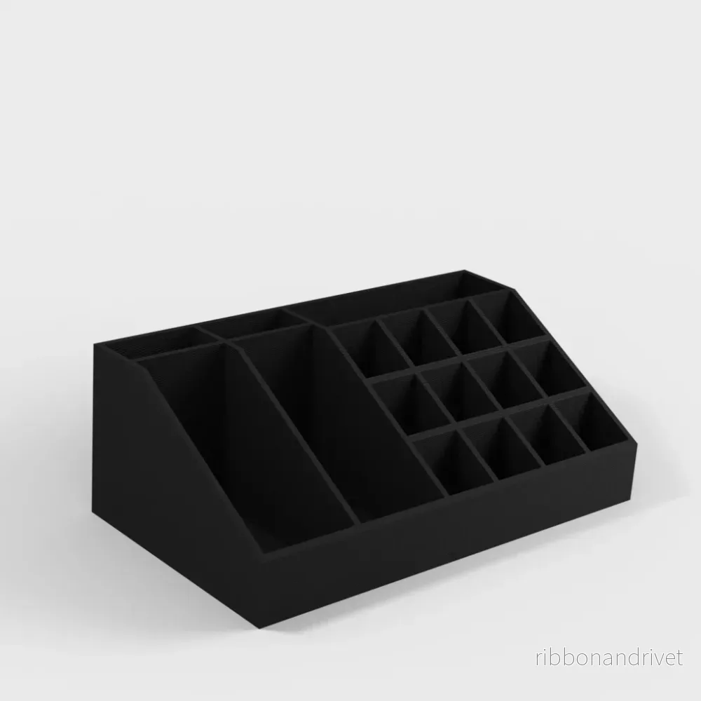 Kompakt vanity organizer för makeup och tillbehör