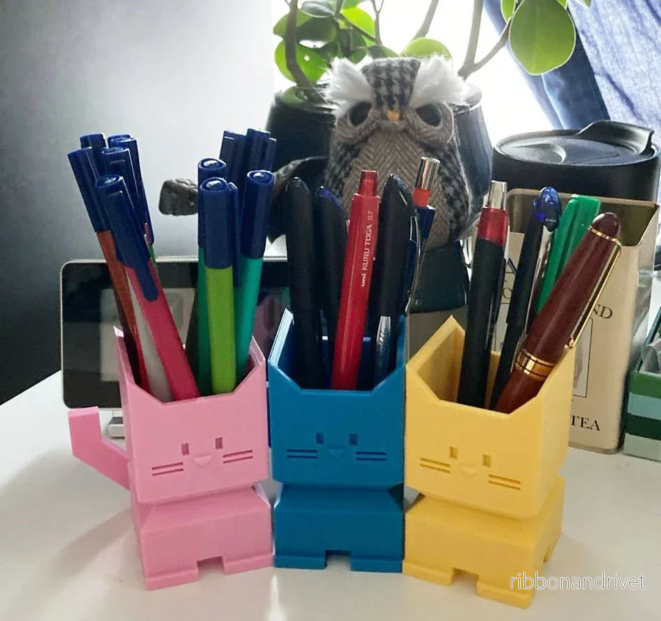 Cali Cat bläckhållare och praktisk skrivbordsorganisatör