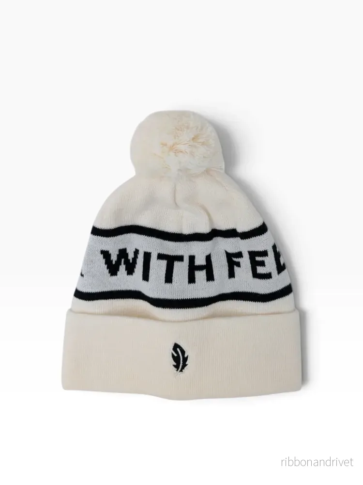 Gåshud Signature Classic PomPom Beanie – Vit - Bild 2