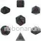 Chessex Velvet 7-Tärningsset - Svart med Röd - Bild 2