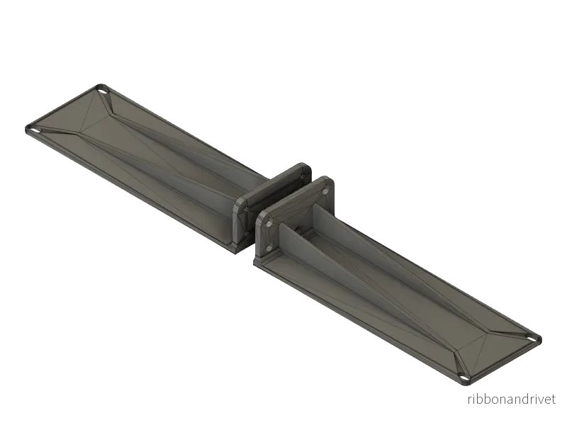 Förstärkt 2U Blindpanel för 19-tums Rack