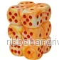 Chessex 16mm d6 med pips Tärningsblock (12 Tärningar) - Festiv Soluppgång med röd - Bild 2