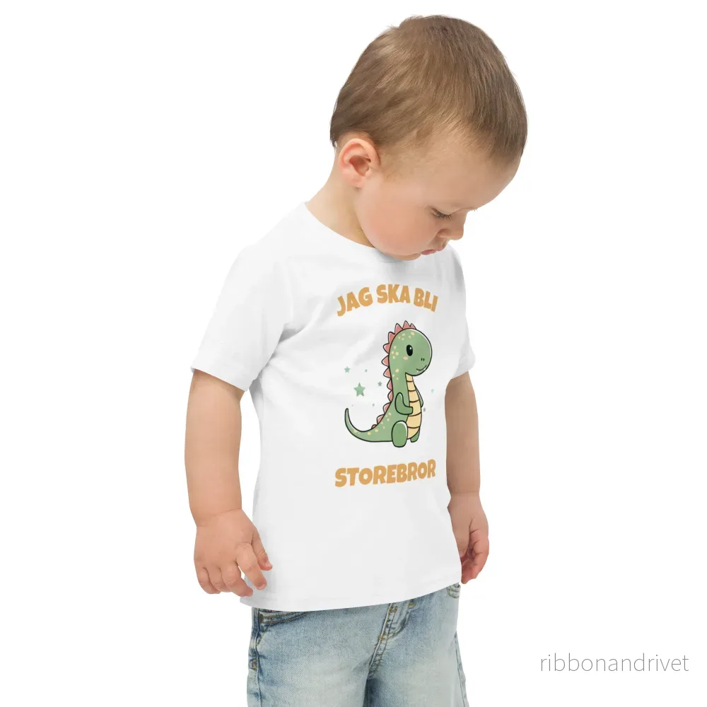 Jag ska bli storebror T-shirt - Grön Dinosaur - Bild 2