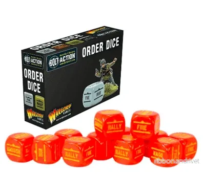 Bolt Action Orders Dice – Röd (12 stycken) Bolt Action Orders Dice – Röd (12 stycken)