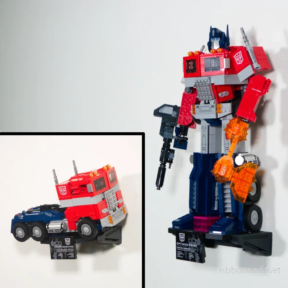 2-i-1 väggfäste för LEGO Icons Optimus Prime 10302 2-i-1 väggfäste för LEGO Icons Optimus Prime 10302