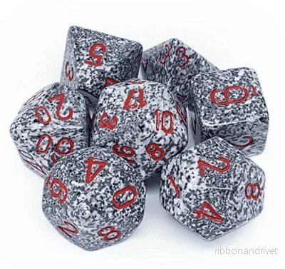 Chessex Speckled Polyhedral Tärningsset - Granit