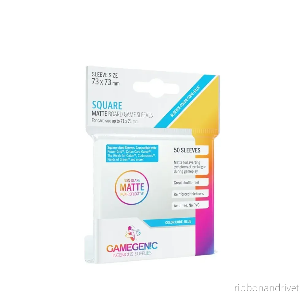Gamegenic – MATTE Square-Sized Sleeves 73 x 73 mm – Clear (50 Sleeves) Gamegenic – MATTE Square-Sized Sleeves 73 x 73 mm – Clear (50 Sleeves)