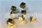 Chessex Specialty Dice Sets - Solid Metal Old Brass Colour Poly 7 die set