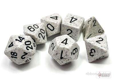 Prickig Arktisk Camo Polyhedral 7-Tärningsset