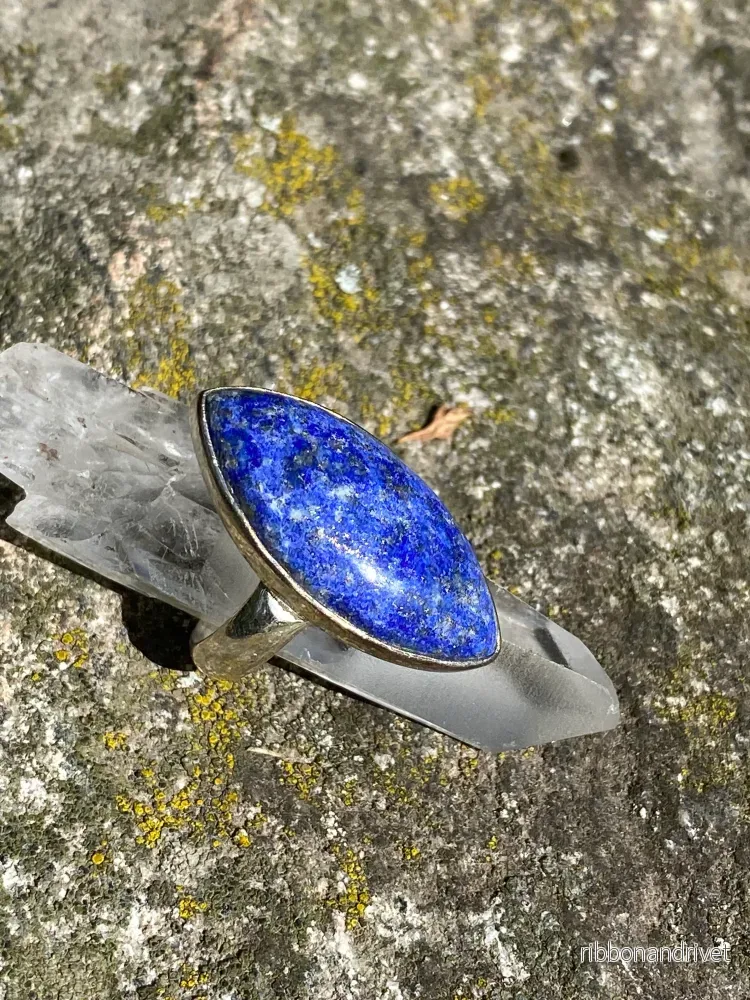 Ring Lapis Lazuli Elips - Bild 3