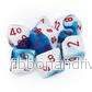 Chessex Gemini Polyhedral 7-Die Set - Astral Blue-White med Röda - Bild 2