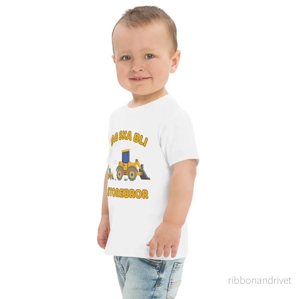 Jag ska bli storebror T-shirt - Grävmaskiner - Bild 3