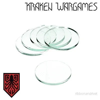 Kraken Wargames - Clear Base round 40x3mm (5)