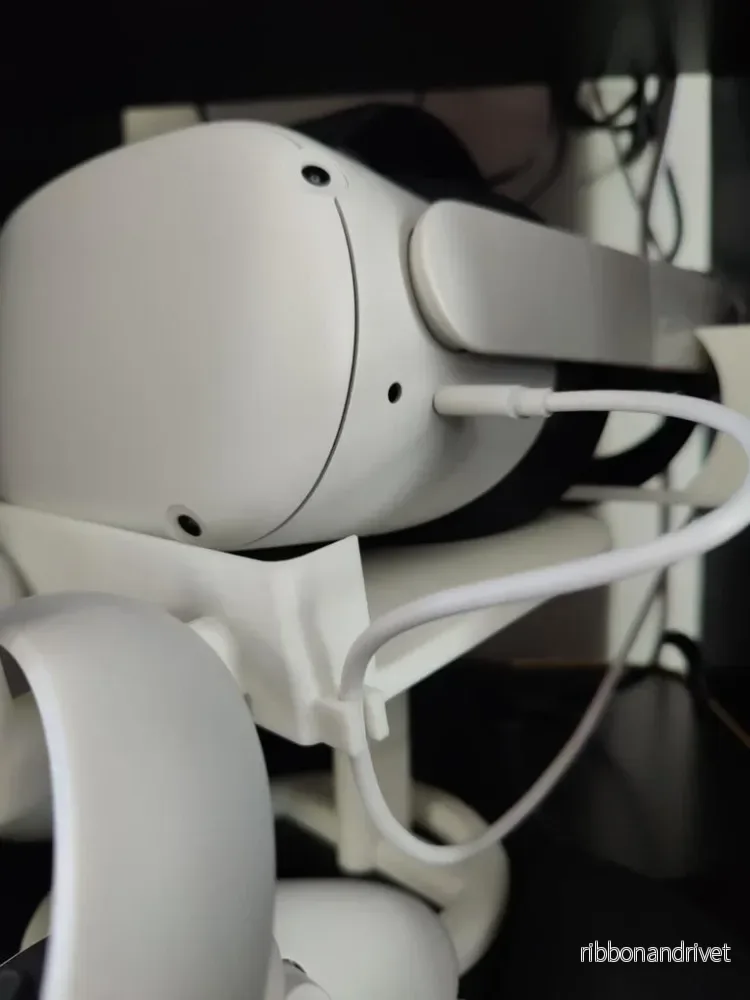 Oculus Quest 2-stativ med Elite-rem och kabelhållare