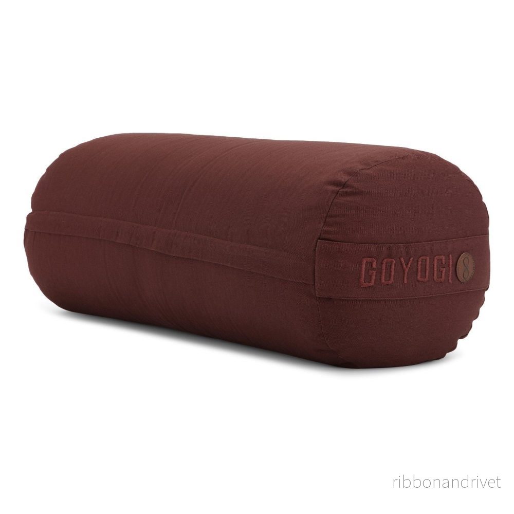 Calm Organic cotton Yoga Bolster – Dark Brown