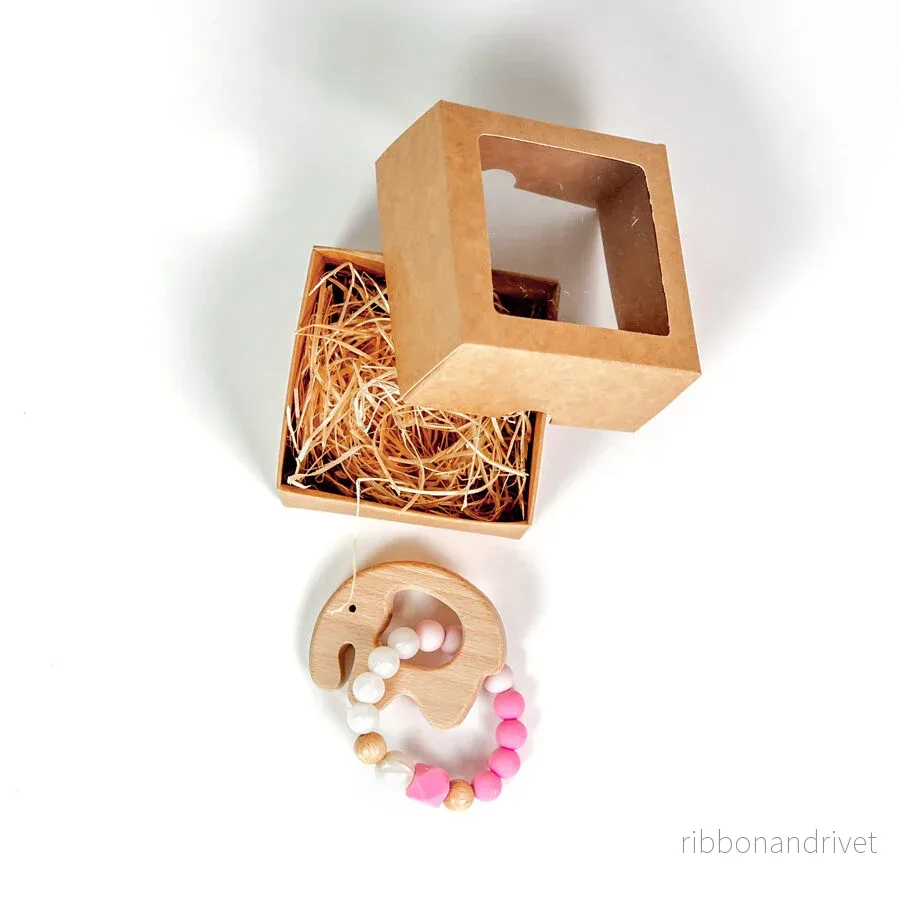Silikonbitring-Armband för Bebis – Ljusrosa