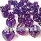 Chessex Borealis 12mm d6 Royal Purple/gold Tärningar Block (36 stycken) - Bild 2