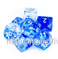 Chessex Nebula 7-Die Set - Mörkblå med vit - Bild 2