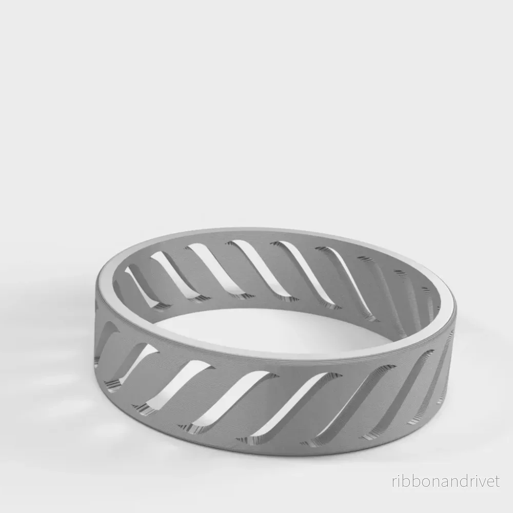 Diskret fidget-ring med roterande spinner - Bild 3