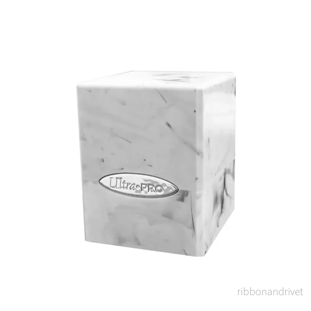 Marble Satin Cube - Vit/Svart