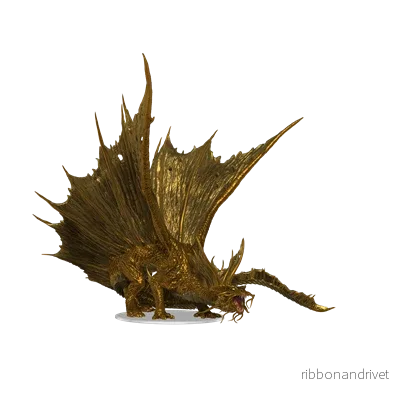 D&D Icons of the Realms: Premiumfigur av Vuxen Gulddrake - Bild 2