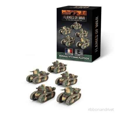 Flames of War - Renault FT Stridsvagnspluton (x5) - Bild 2
