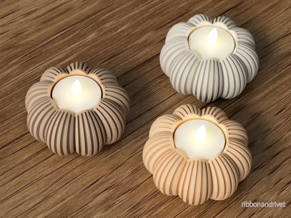 Japandi Pumpa LED-ljushållare - Bild 2
