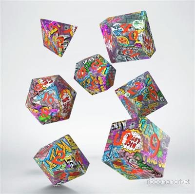 Full Art Dice Set: Graffiti