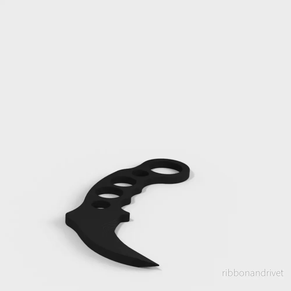 Karambit träningskniv i plast för kampsport