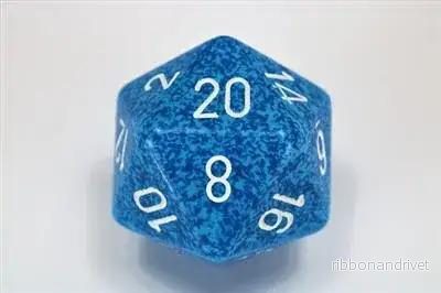 Chessex Speckled 34mm 20-Sided Dice – Water Chessex Speckled 34mm 20-Sided Dice – Water