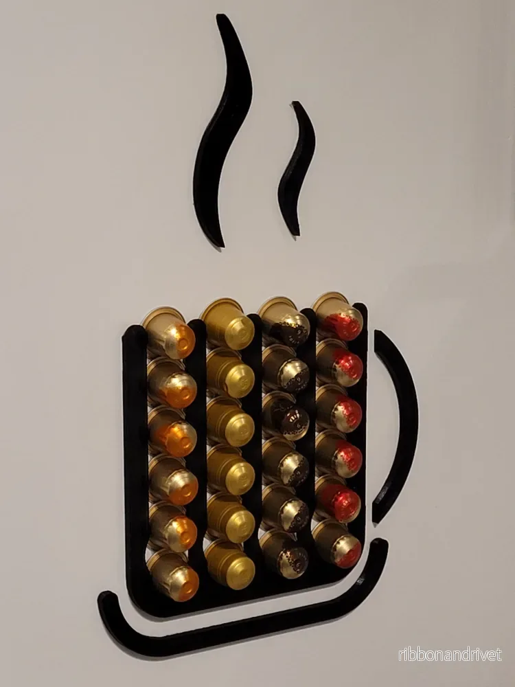 Väggmonterad Nespresso-kapselhållare formad som en kopp (4 stycken) - Bild 2