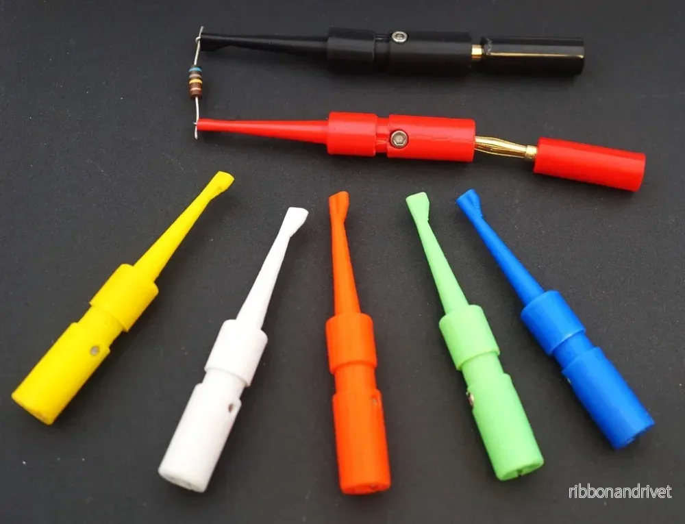 Elektrisk klämsond med 4 mm bananplugg