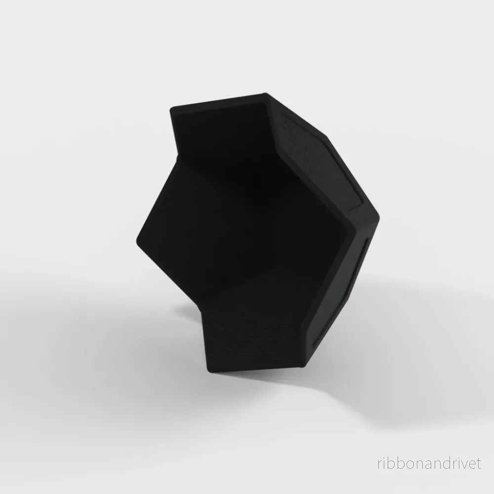 Geometrisk krukmantel med lock för suckulenter - Bild 2