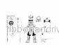 Usagi Yojimbo – 7” Actionfigur – Samurai Usagi Yojimbo i svart och vitt - Bild 3