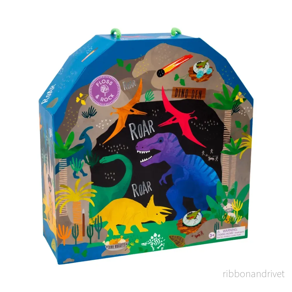 Leklåda med Träfigurer – Dinosaurier - Bild 3