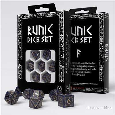 Runic Mixed-blue & Gold Dice Set - Bild 2