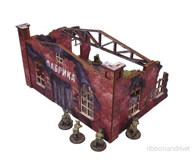 WW2 Ostfront Stalingrad Factory Front (1) PREPAINTED [28mm/1:56]