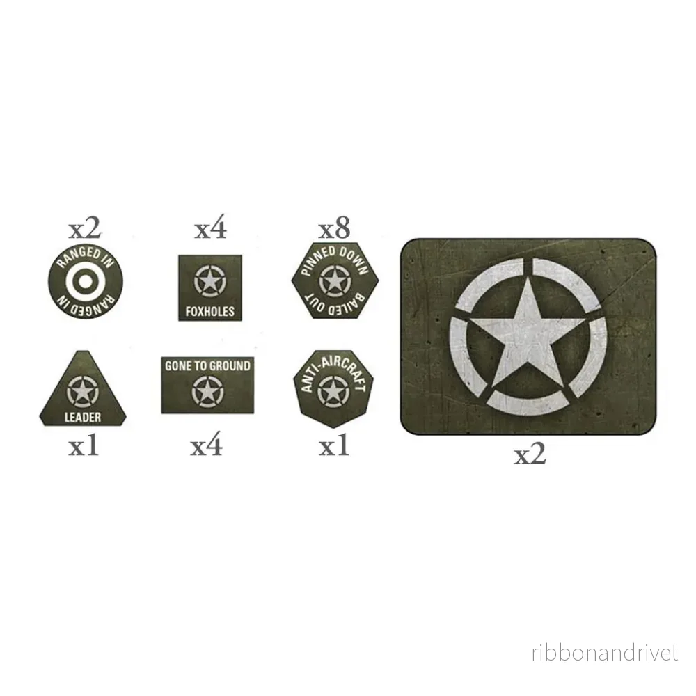 American LW Tokens Set (x20) och Objectives (x2) American LW Tokens Set (x20) och Objectives (x2)